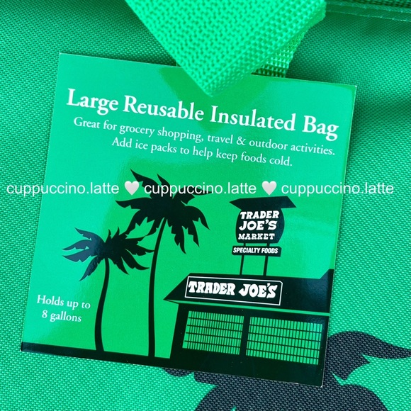 💚NWT💚Trader Joe’s Limited Edition Emerald Green Reusable Insulated Cooler - Picture 7 of 12
